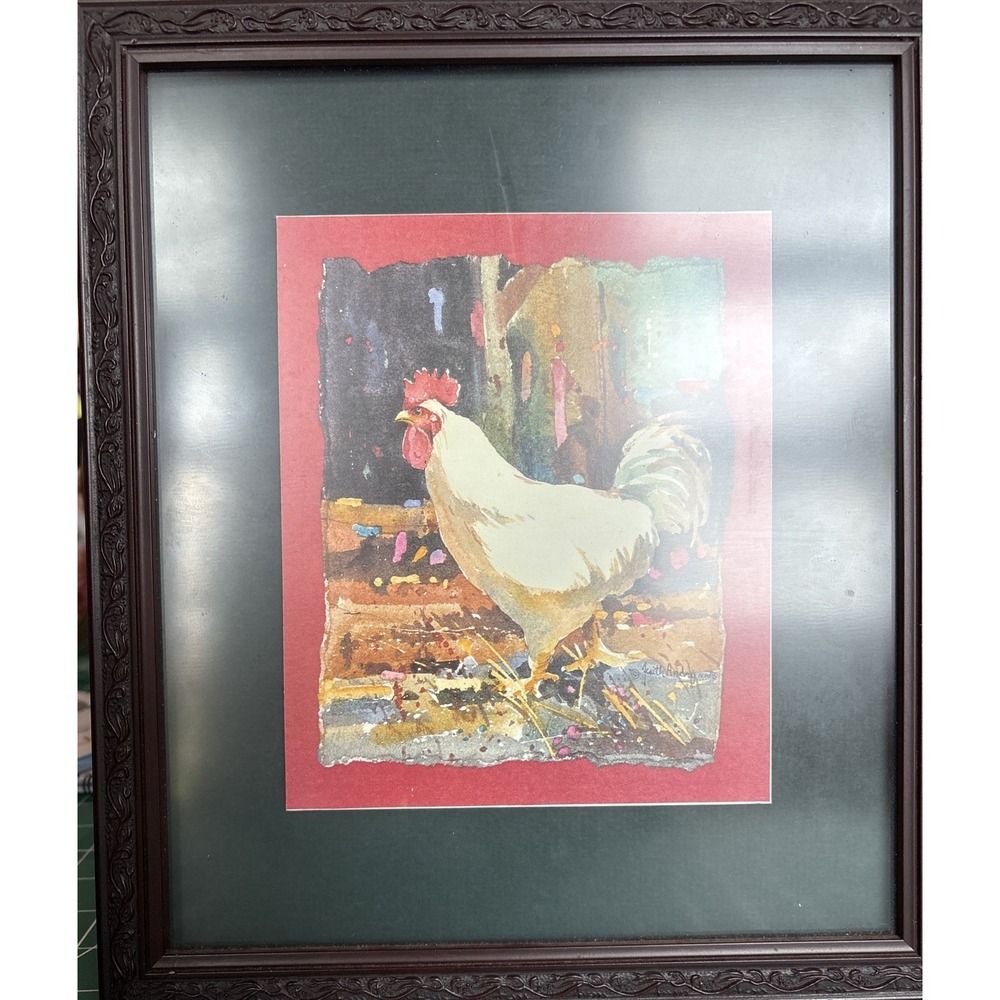 Keith Andry Watercolor Portrait Nws Rooster Print.